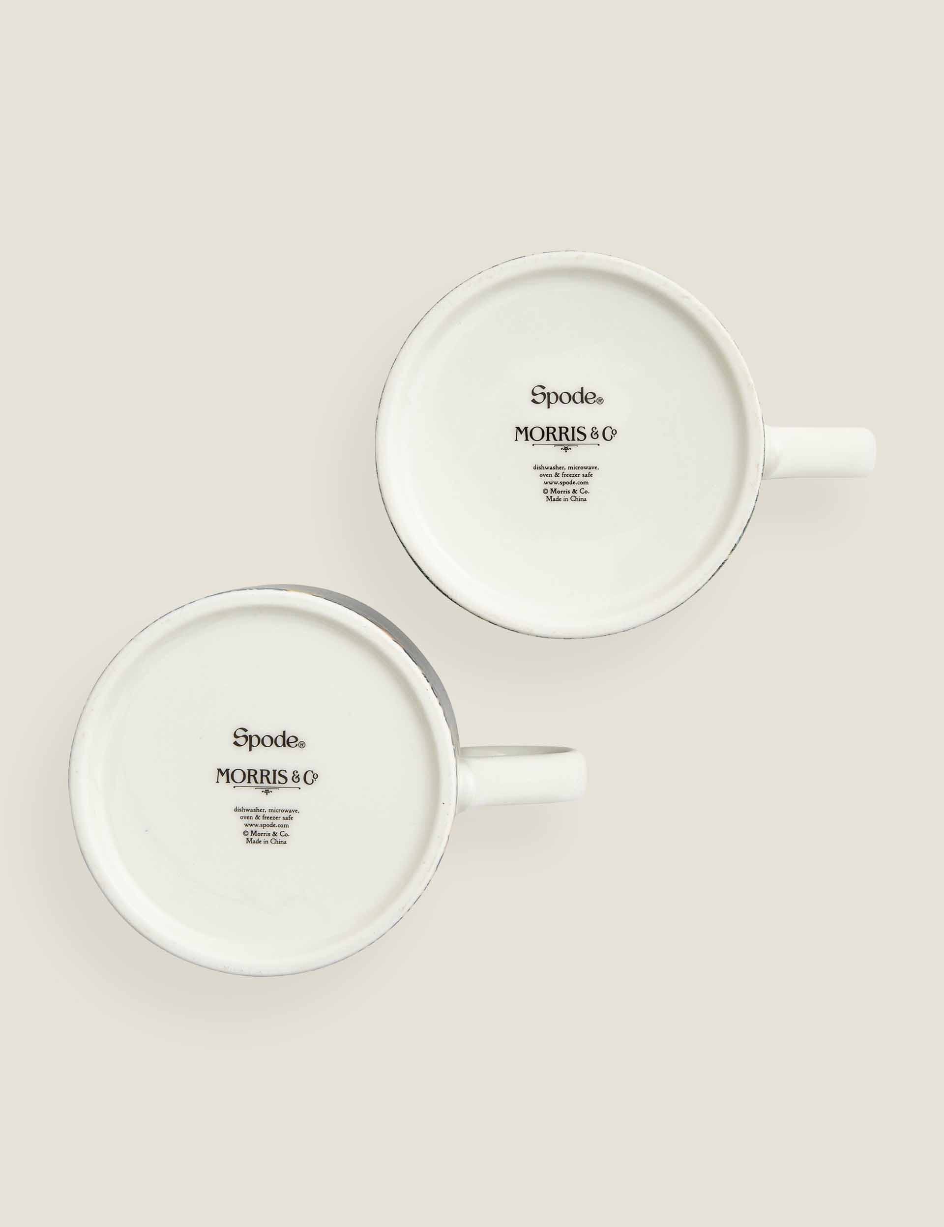 Morris & Co Set of 2 Seaweed Mugs, imported from the UK