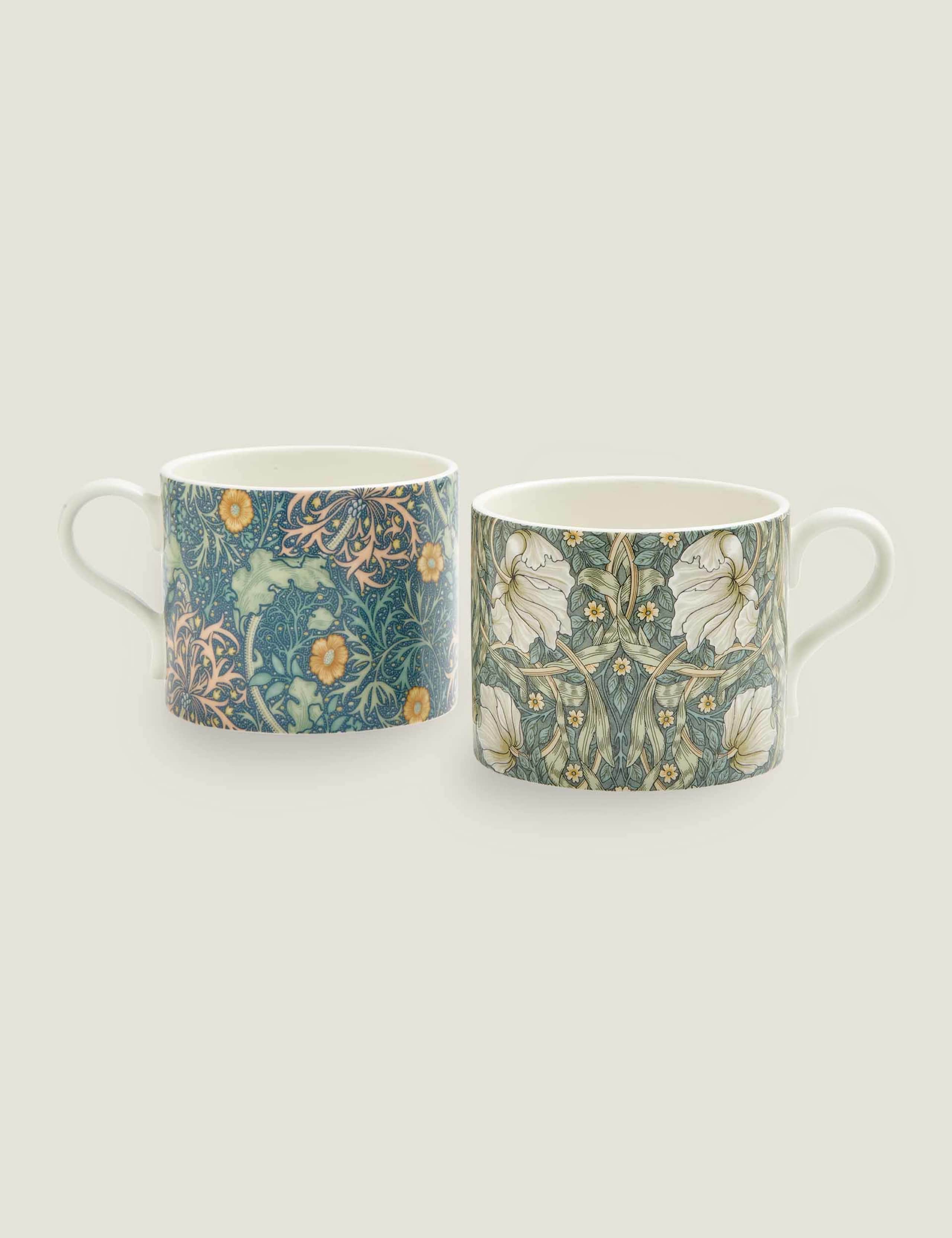 Morris & Co Set of 2 Seaweed Mugs, imported from the UK