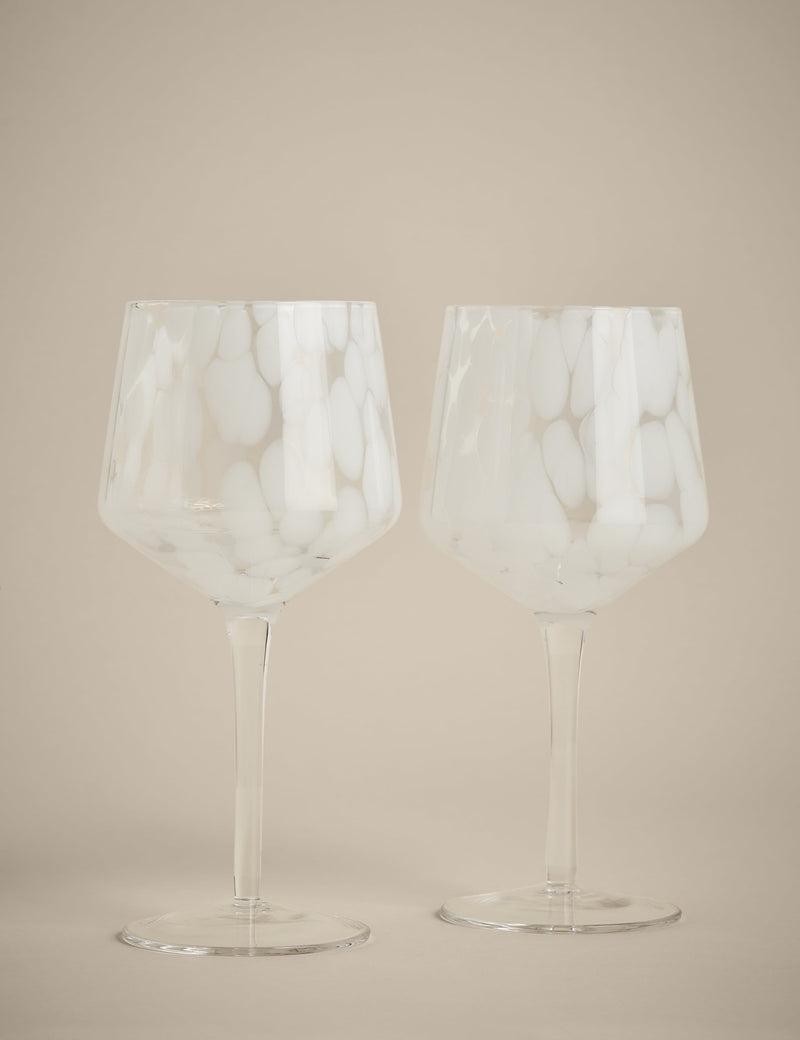 Speckled wine glasses set of two 21.3cm (British brand)