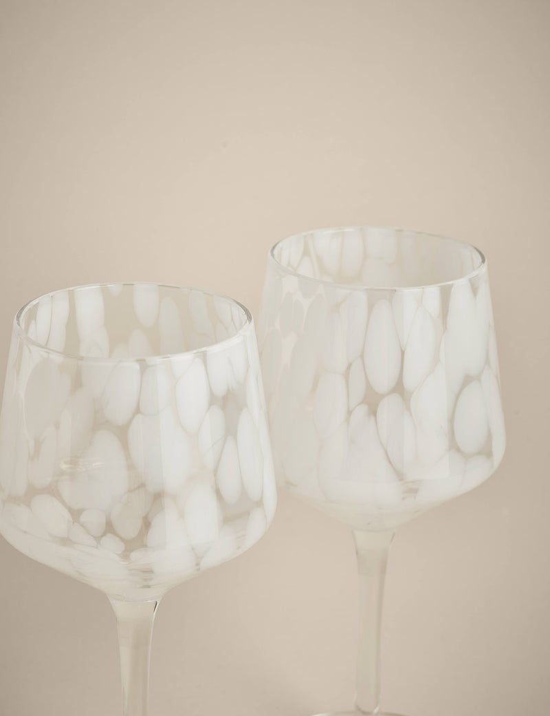 Speckled wine glasses set of two 21.3cm (British brand)
