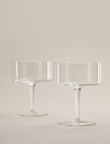 Set of two straight sided coupe glasses 13cm (British brand)