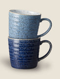 Studio Blue ridged mugs set of 2 (British brand)