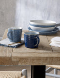 Studio Blue ridged mugs set of 2 (British brand)