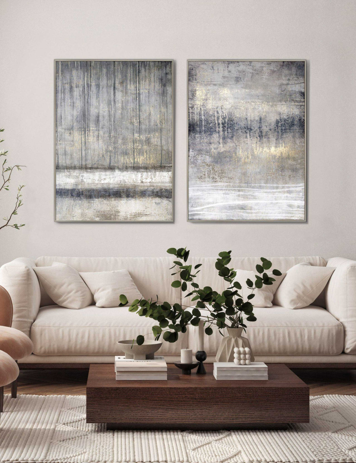 Gallery Direct Torrent framed canvas set, imported from the UK