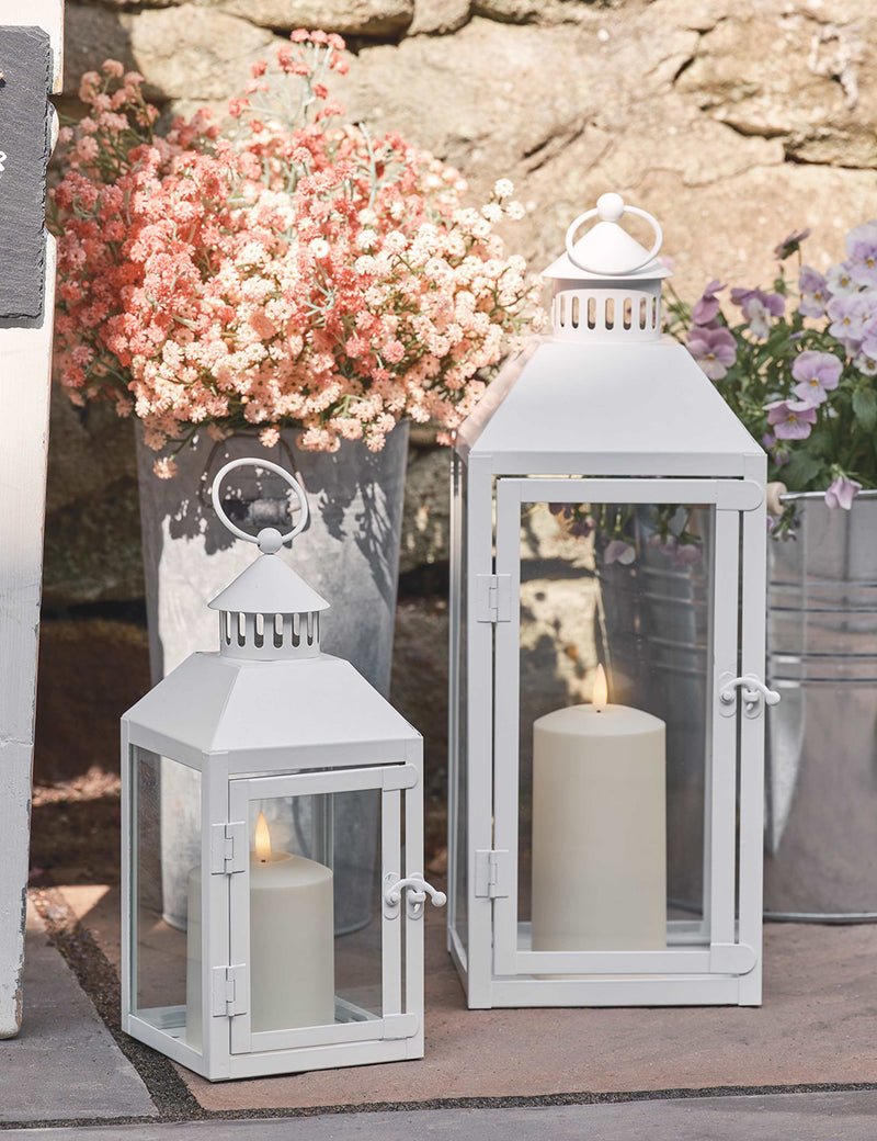 TruGlow set of two decorative LED lanterns for outdoor use - British product