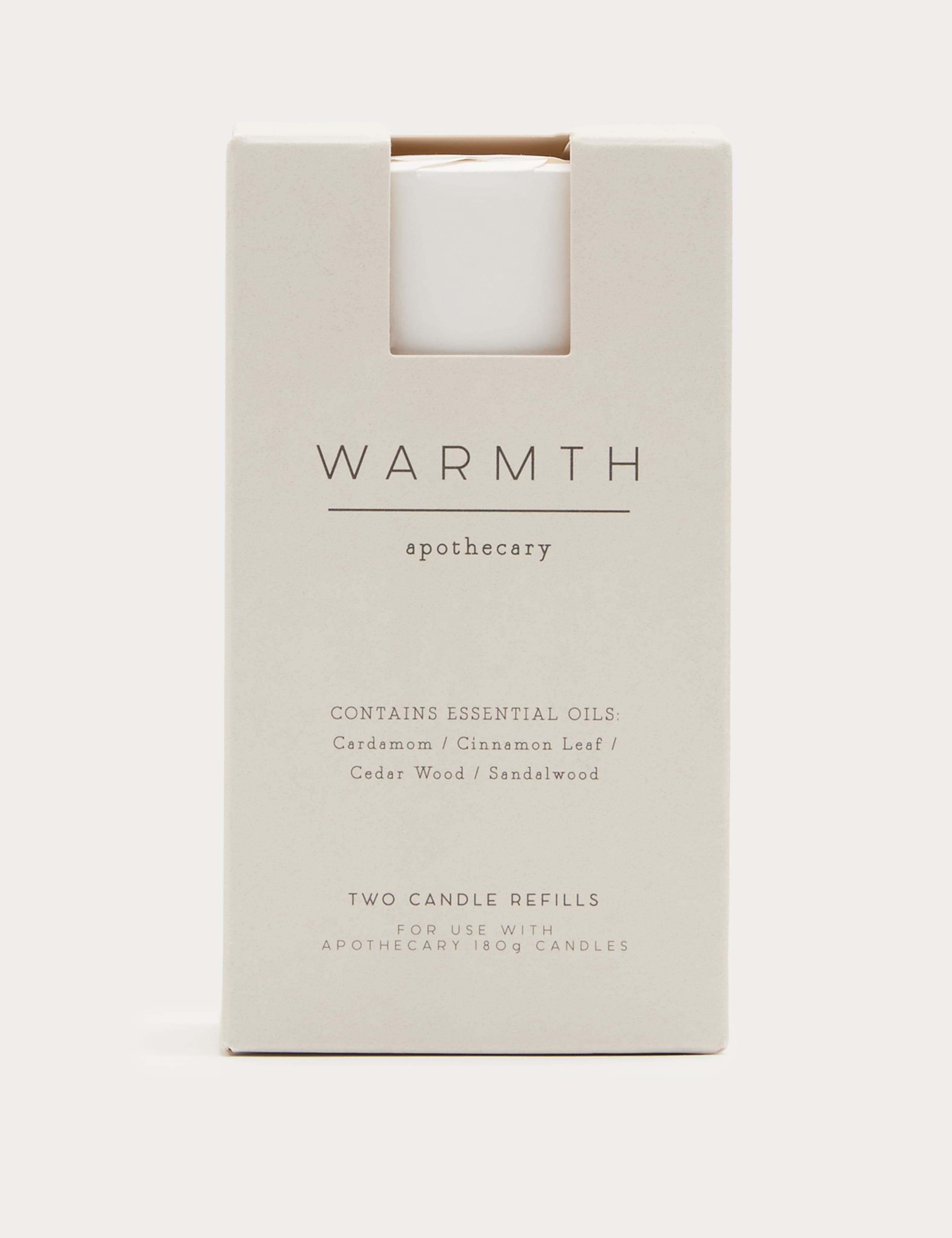 Apothecary Warmth candle refills set of 2, imported from the UK