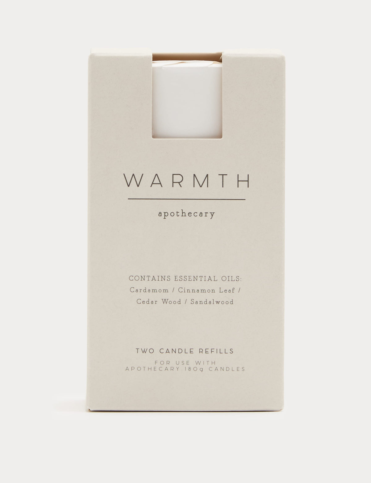 Apothecary Warmth candle refills set of 2, imported from the UK
