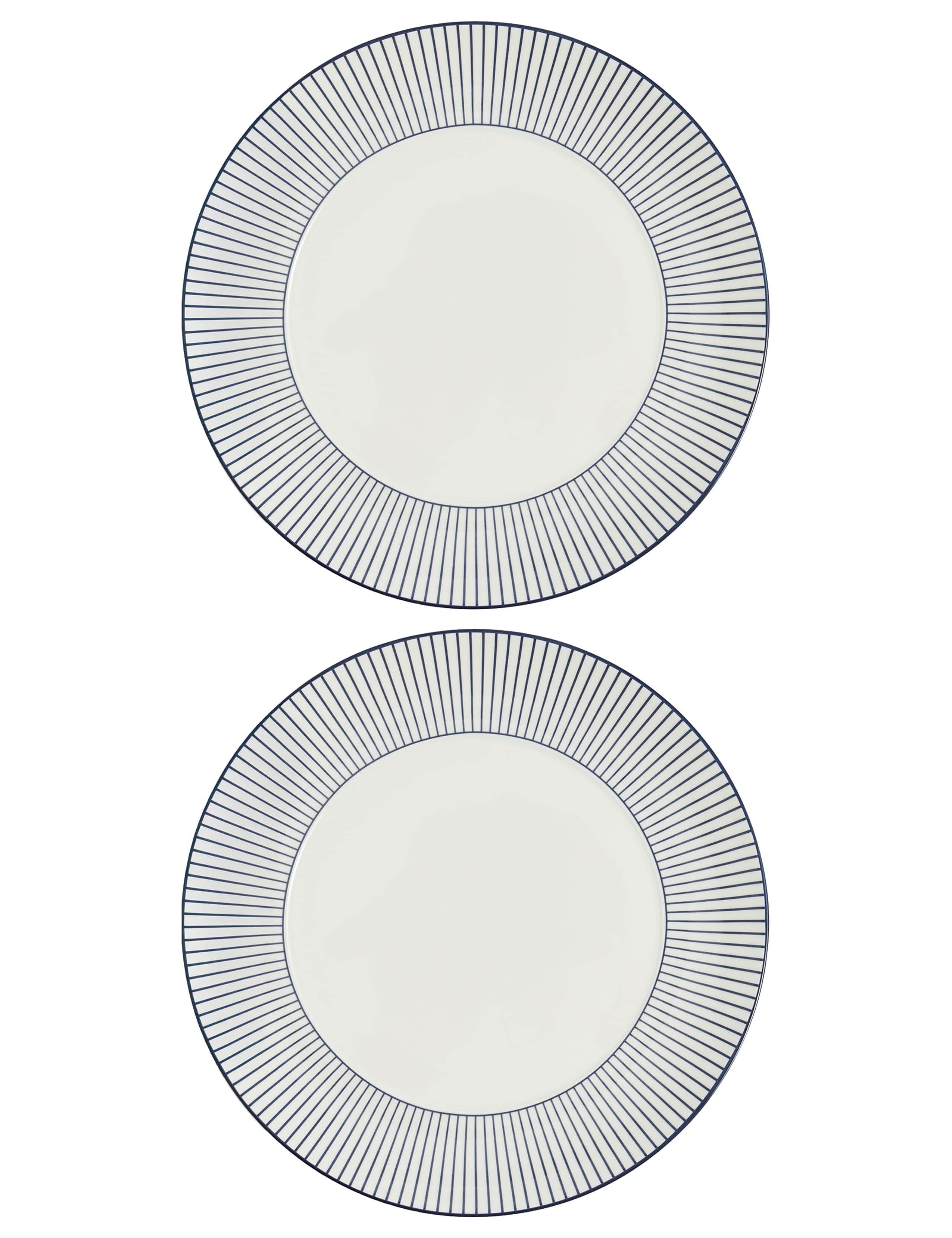Wedgwood Gio Pinstripe plates set of 2 23.8cm, imported from the UK
