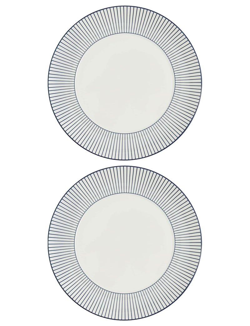 Wedgwood Gio Pinstripe plates set of 2 23.8cm, imported from the UK