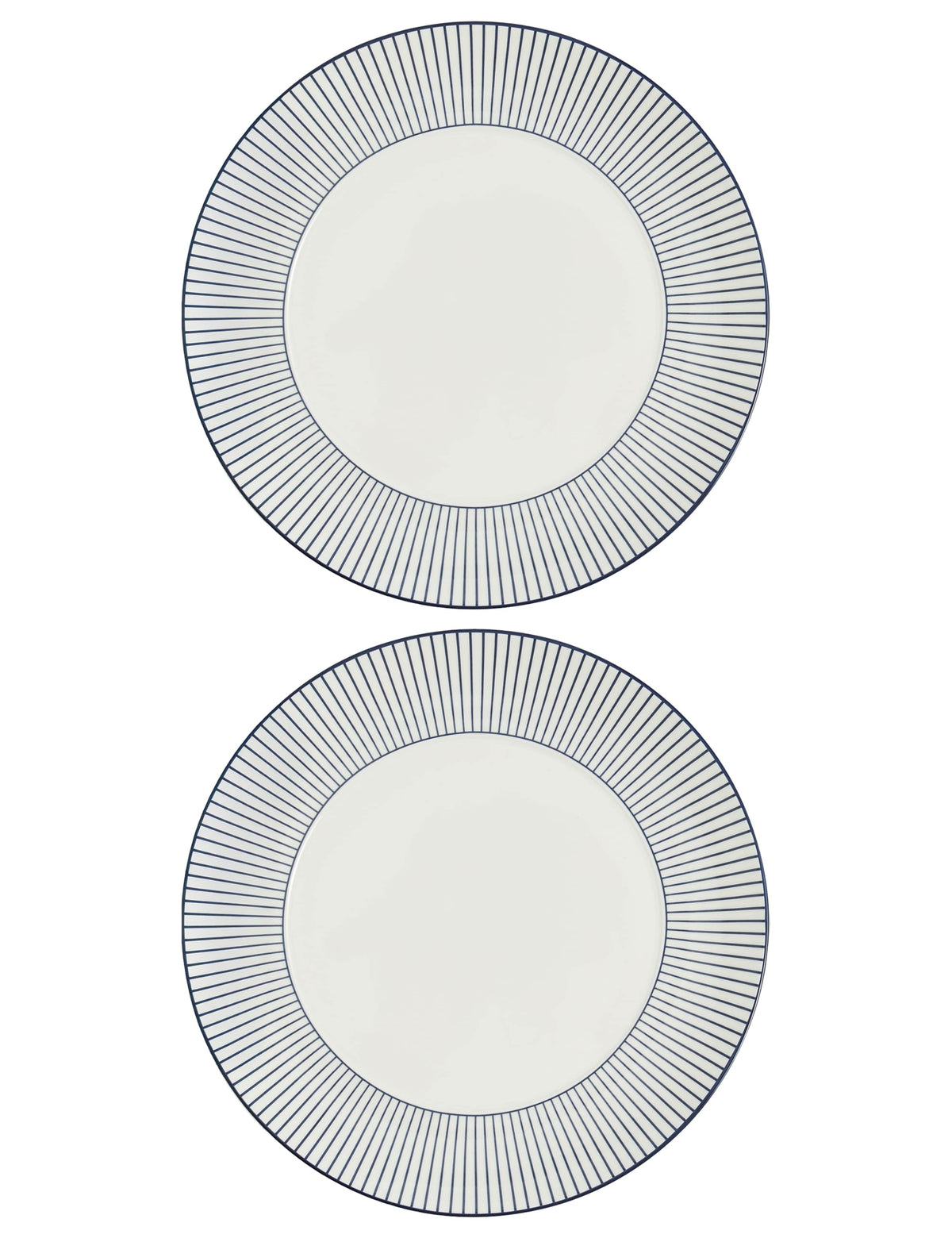 Wedgwood Gio Pinstripe plates set of 2 23.8cm, imported from the UK