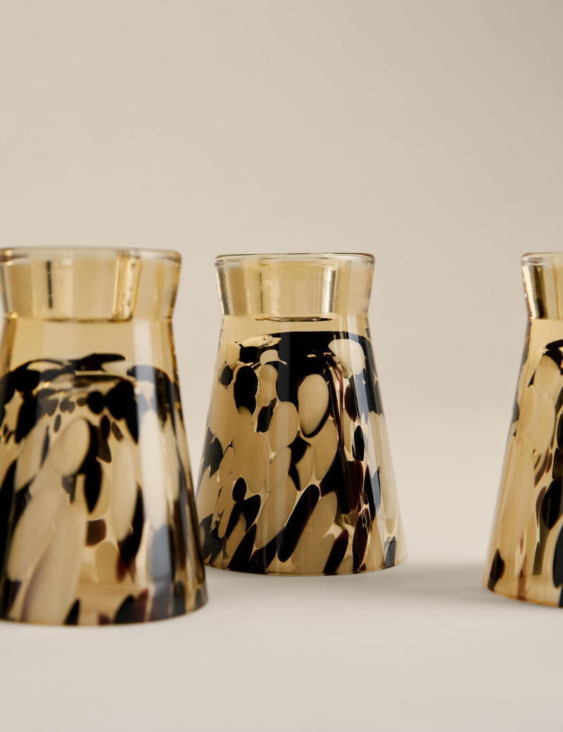 Set of three animal confetti candle holders (British brand)