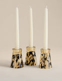 Set of three animal confetti candle holders (British brand)