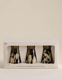 Set of three animal confetti candle holders (British brand)