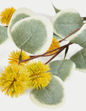 Set of 3 artificial eucalyptus single stems (British brand)