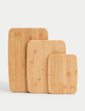 Set of 3 bamboo chopping boards (British brand)