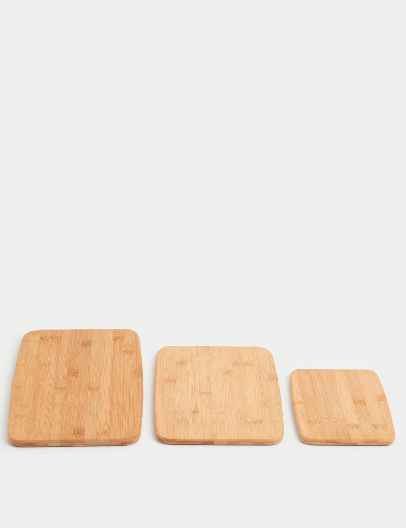 Set of 3 bamboo chopping boards (British brand)