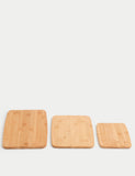Set of 3 bamboo chopping boards (British brand)