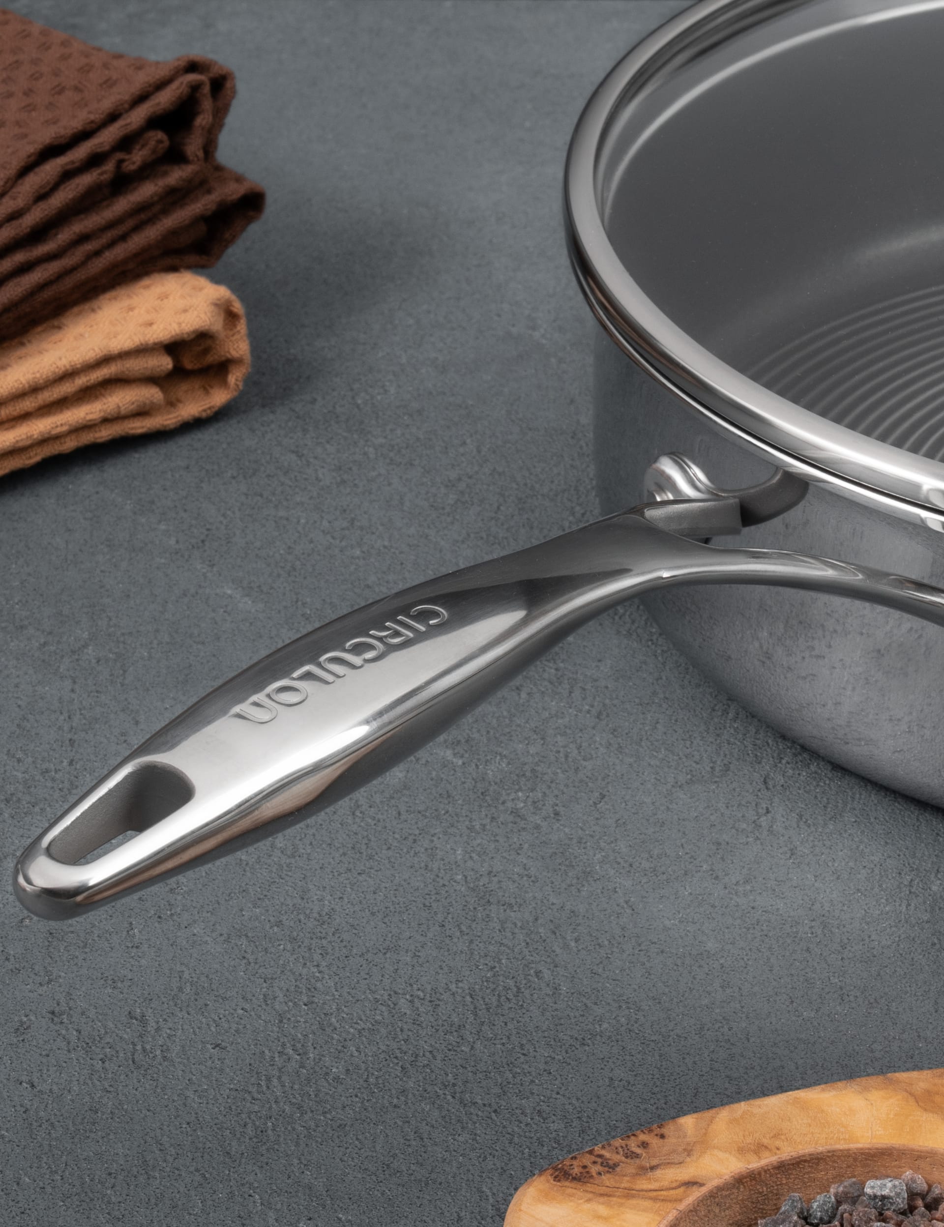 Circulon C Series stainless steel pan set 3-piece (British brand)