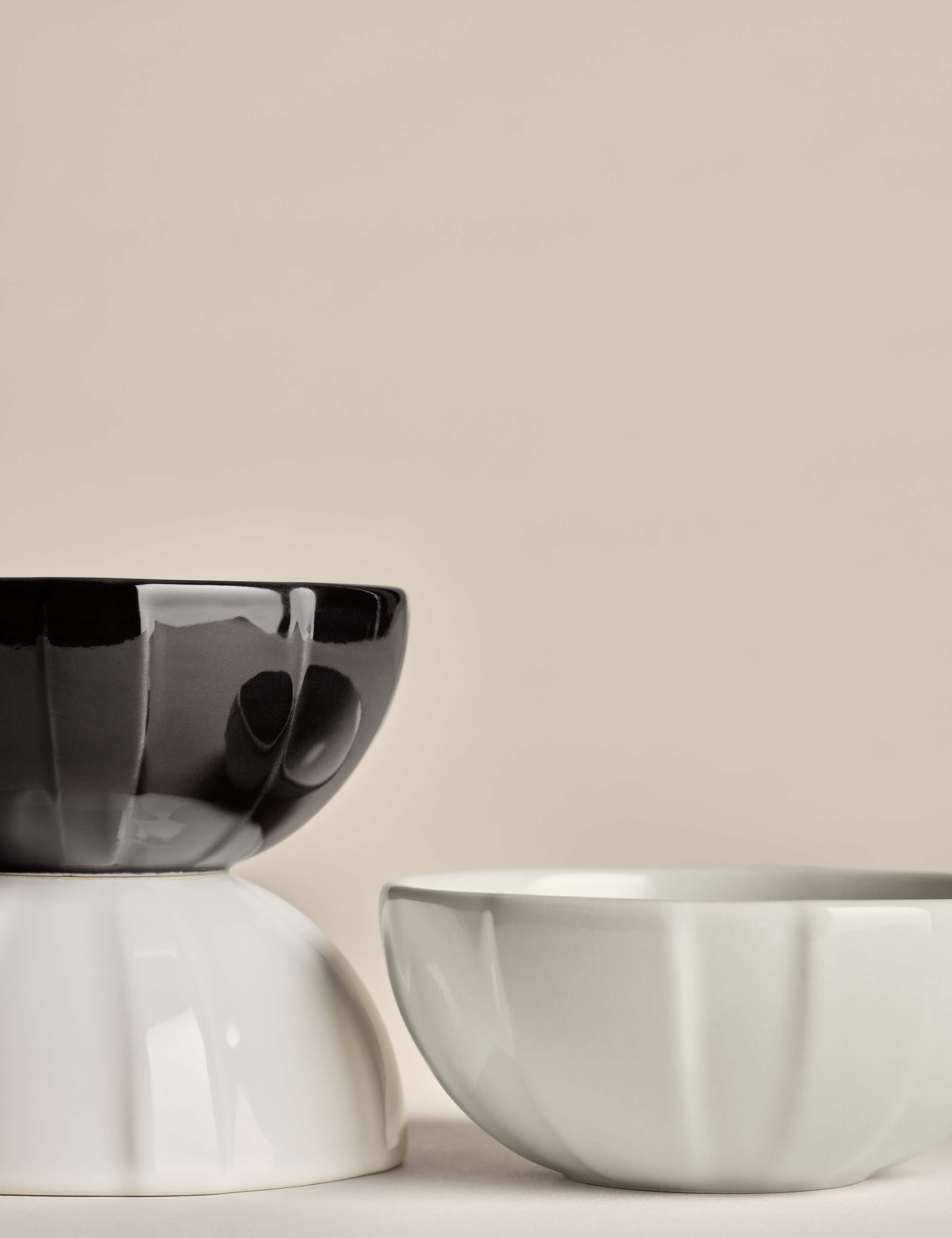 M&S X Kelly Hoppen ceramic textured nibble bowls set of 3 (British brand)