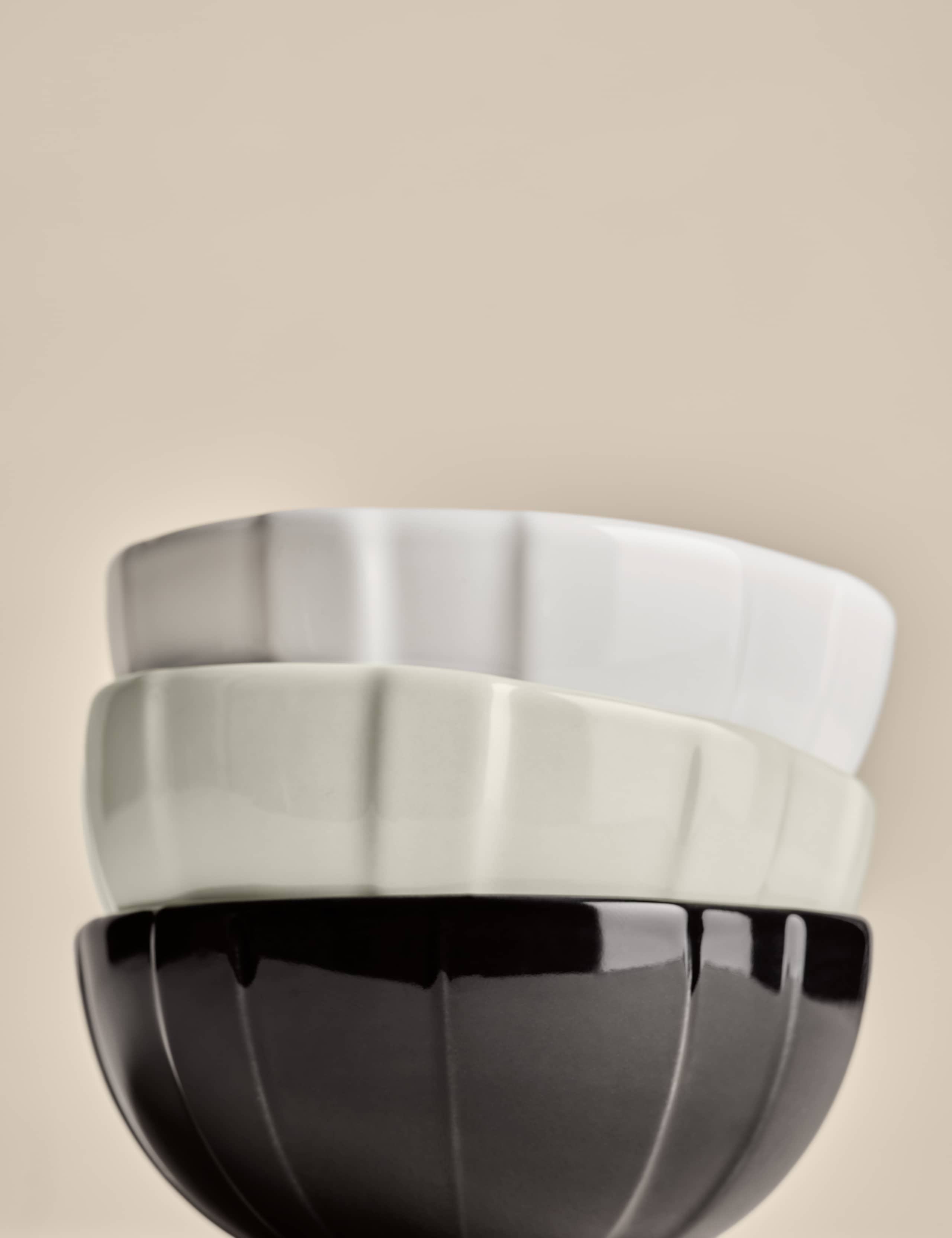 M&S X Kelly Hoppen ceramic textured nibble bowls set of 3 (British brand)