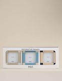 Check photo frames set of three 3x3 inch, UK version