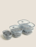Set of 3 nesting fridge storage containers (British brand)