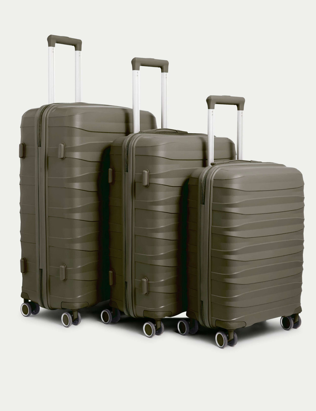Porto 4 wheel hard shell suitcase 3-piece set, imported from the UK