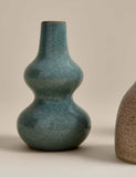 Set of 3 reactive glaze ceramic bud vases, imported from the UK