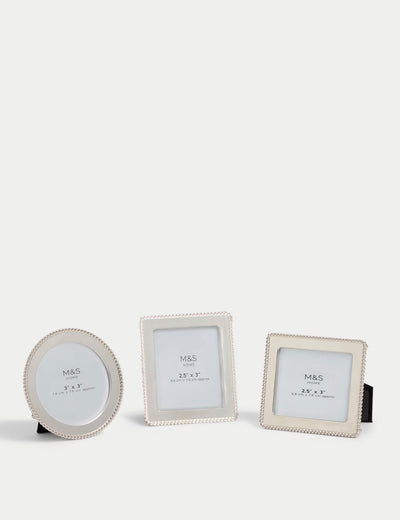 M&S Set of 3 Silver Photo Frames- Buy online at McGrocer