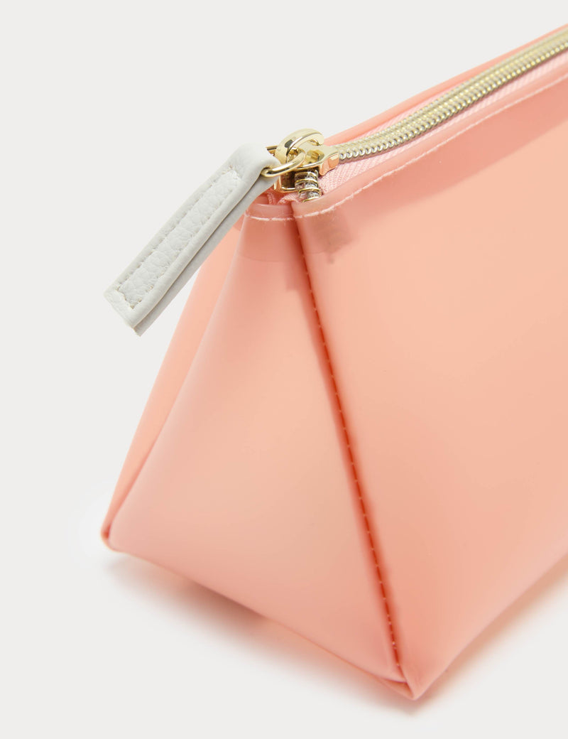 Three piece transparent wide opening makeup bag set (British brand)