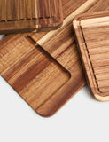 Set of 3 acacia wood chopping boards, UK version