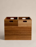 Wooden stacking boxes set of three for kitchen storage (British brand)