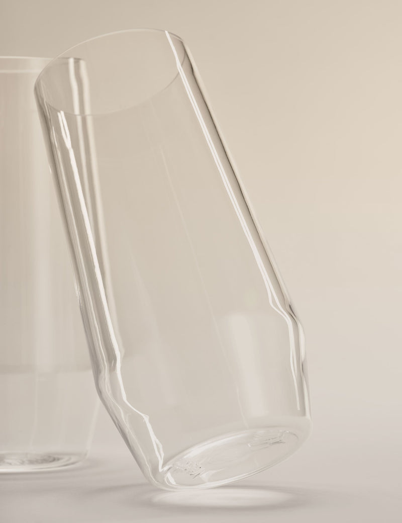 Set of 4 angular picnic hi ball glasses, 16.5 cm, (British brand)