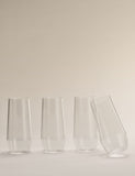 Set of 4 angular picnic hi ball glasses, 16.5 cm, (British brand)