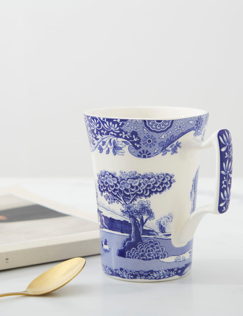 Spode Blue Italian mugs set of 4 stoneware, imported from the UK
