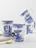 Spode Blue Italian mugs set of 4 stoneware, imported from the UK