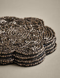 Set of 4 Beaded Scallop Coasters (British brand)