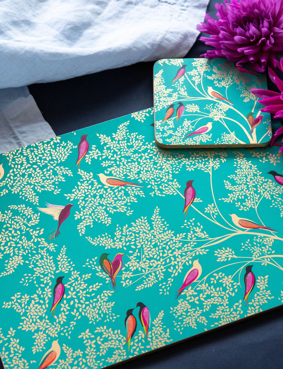 Sara Miller bird design placemats set of 4 (British brand)