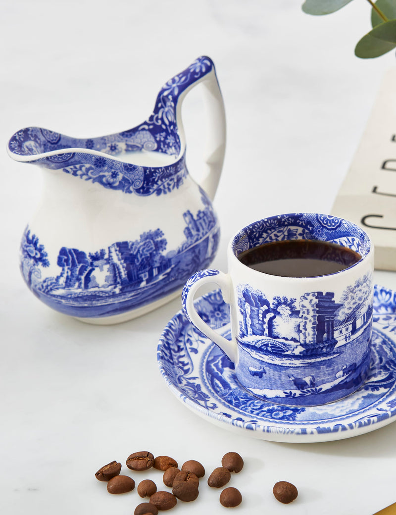 Spode Blue Italian cups and saucers set of 4, imported from the UK