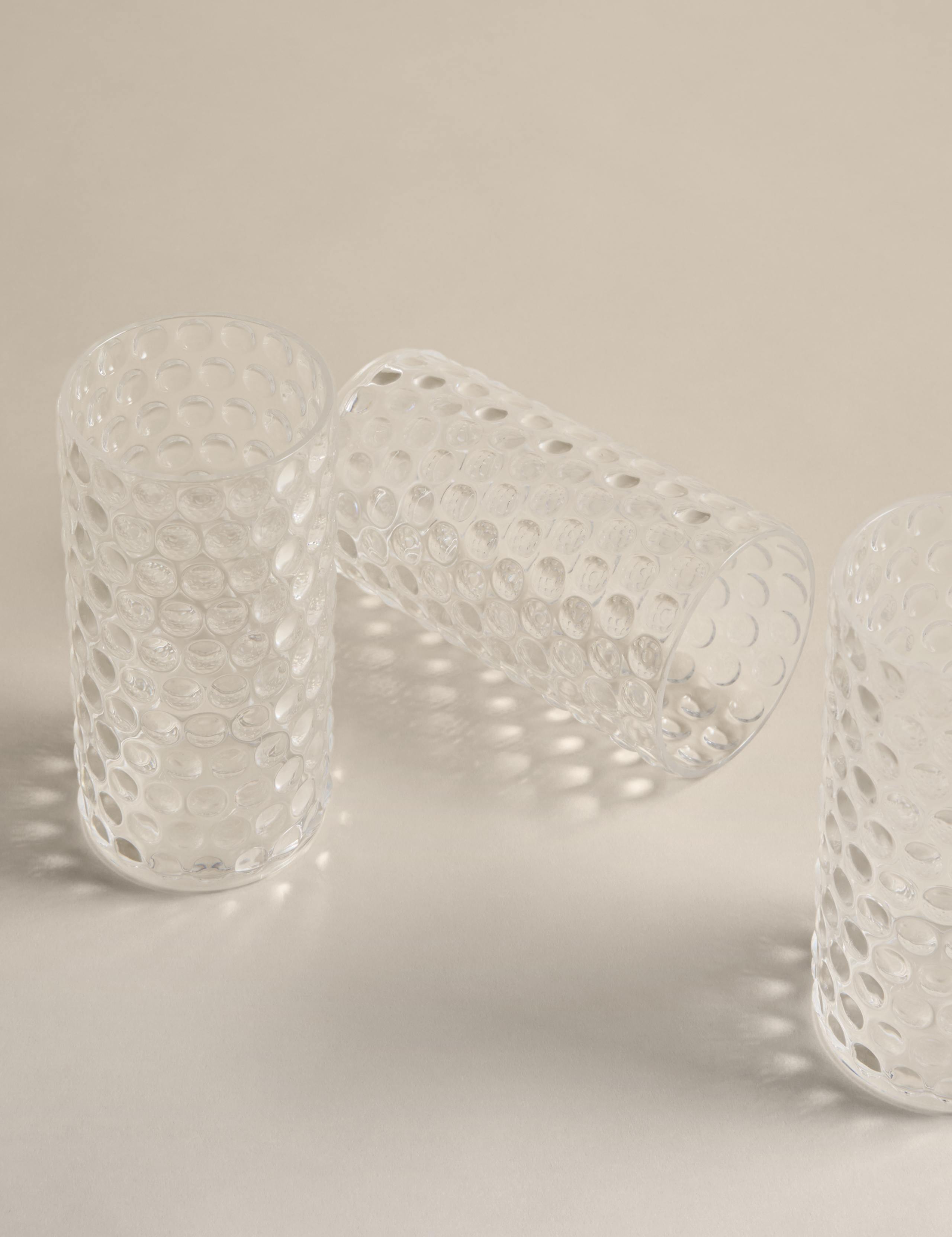 Set of 4 bobble acrylic hi-ball glasses, UK version