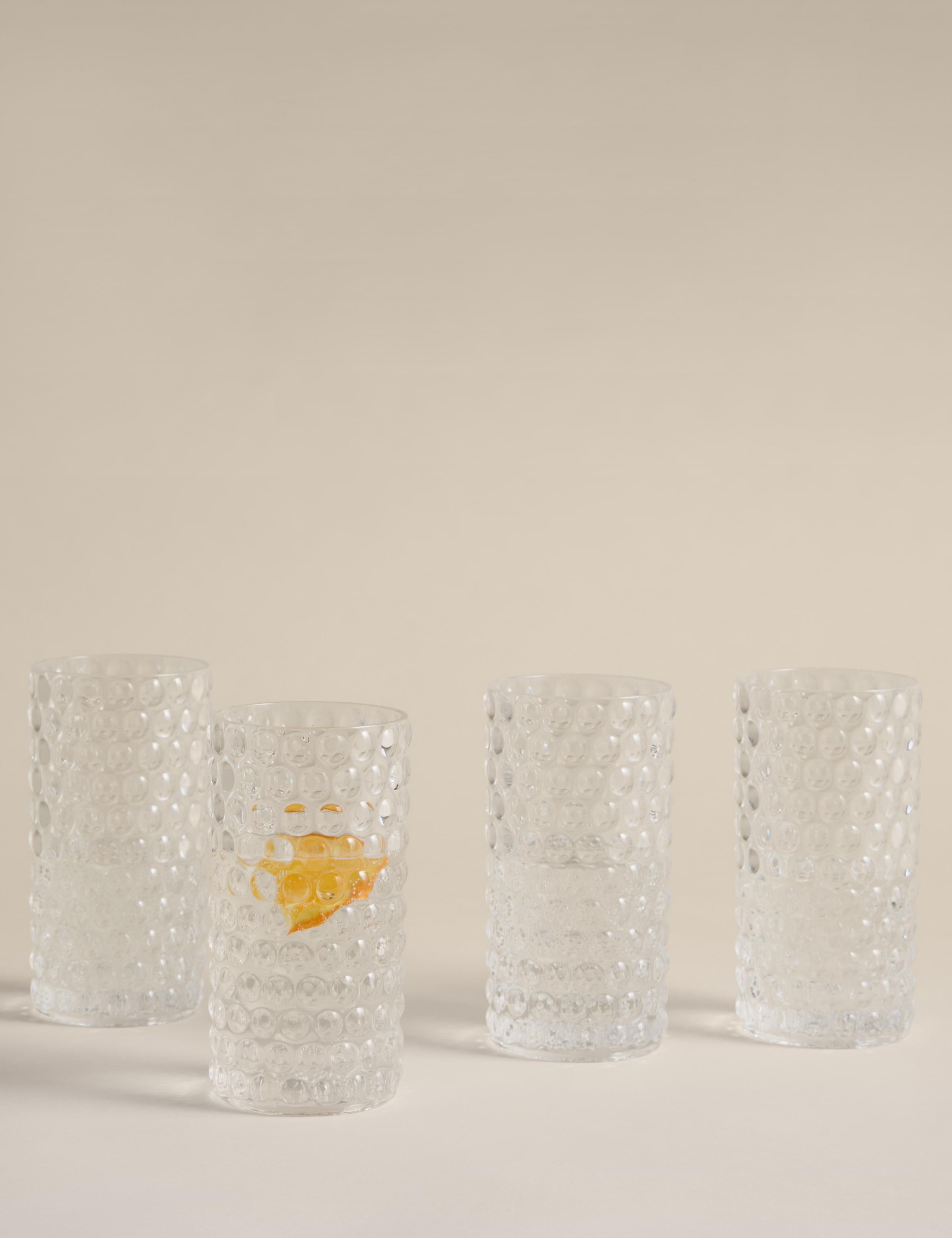 Set of 4 bobble acrylic hi-ball glasses, UK version