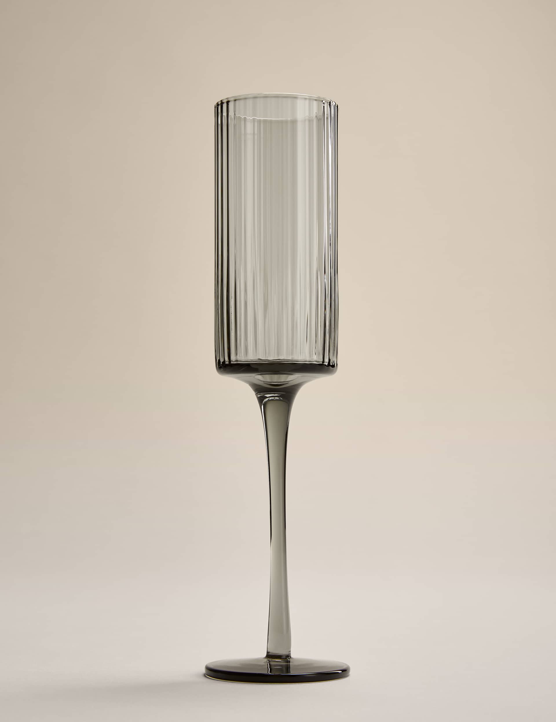 Celine ribbed champagne flutes set of 4 (British brand)