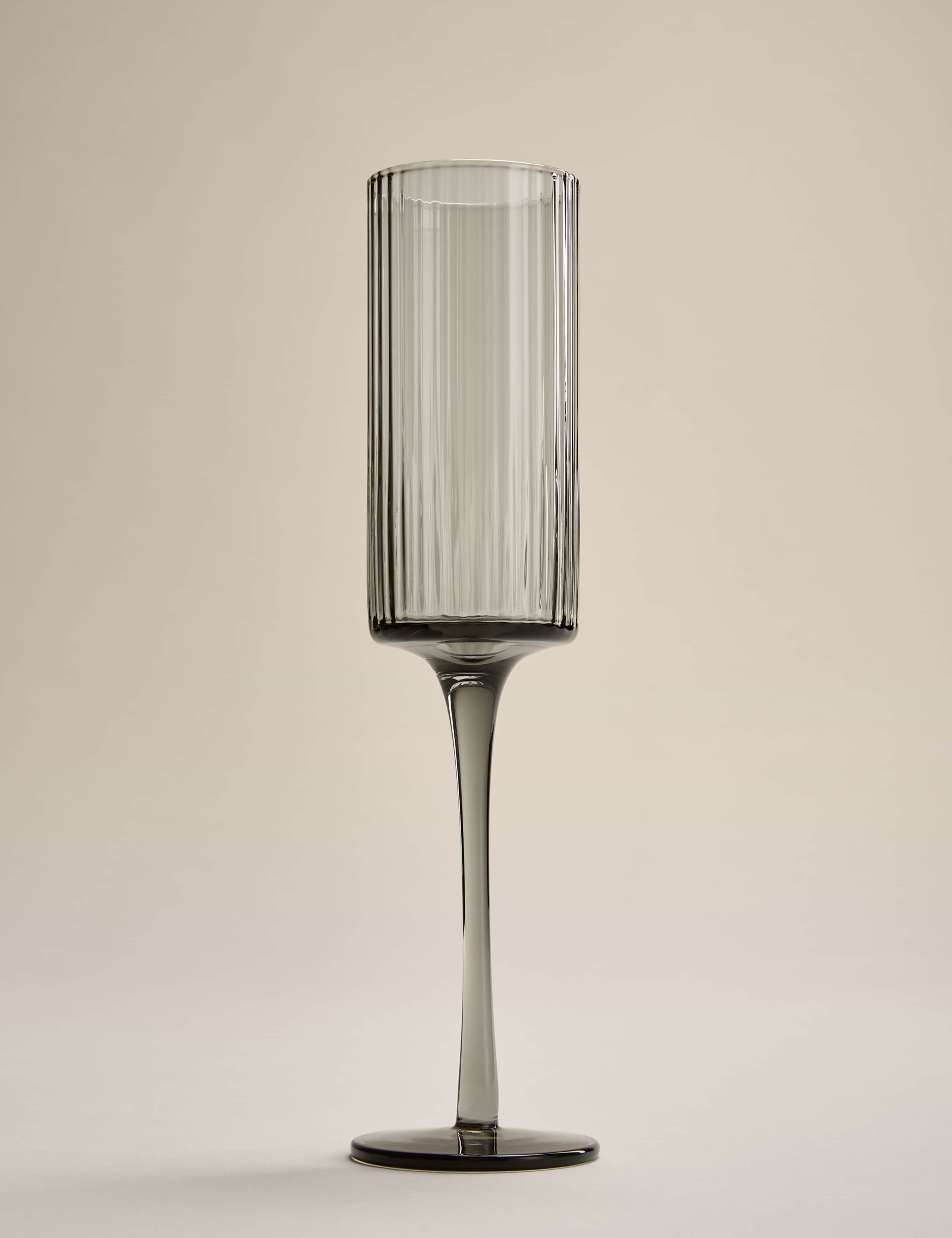 Celine ribbed champagne flutes set of 4 (British brand)