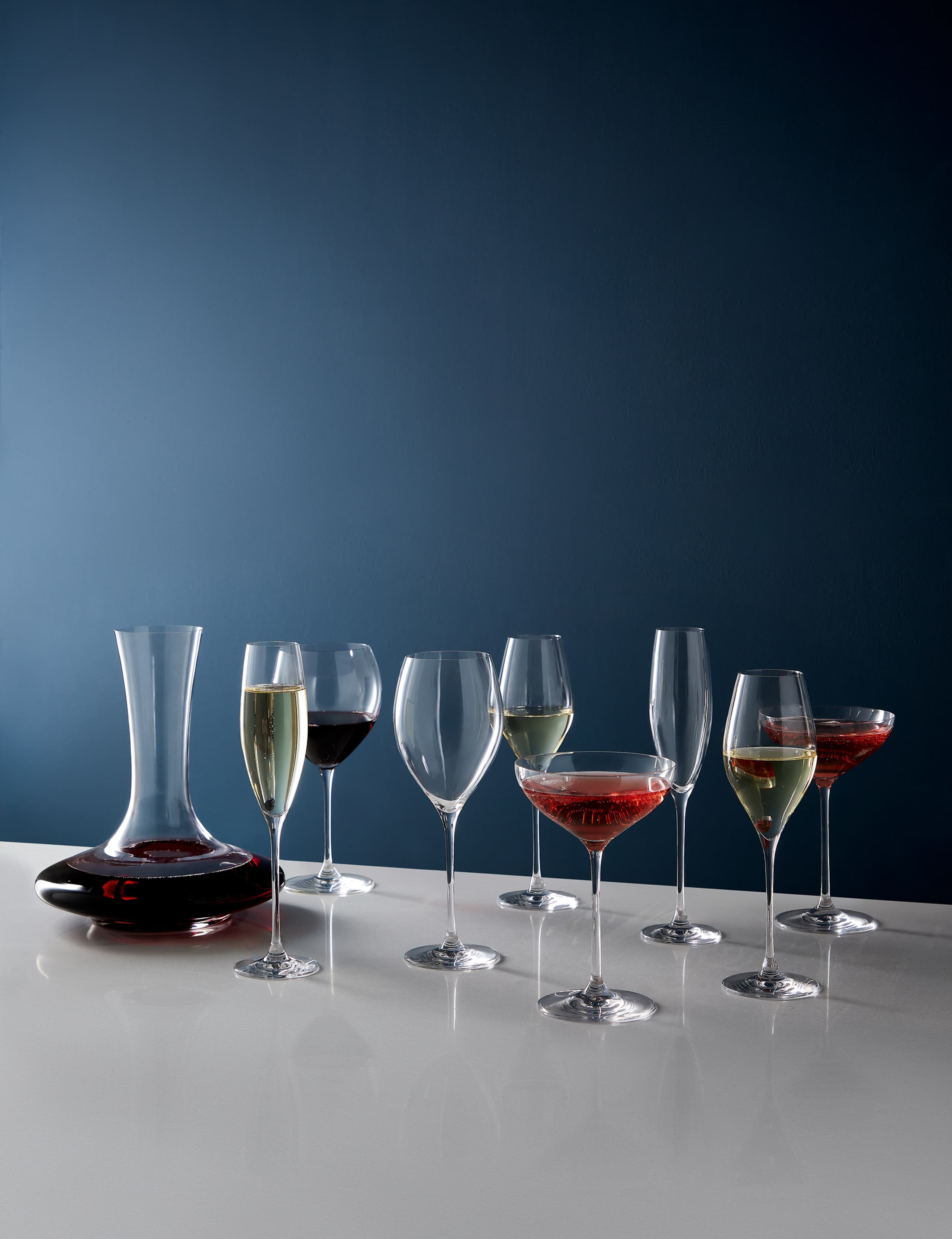 Crystal champagne flutes set of 4 - British product