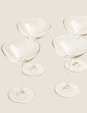 Sommeliers Edit set of 4 champagne saucers (British brand)