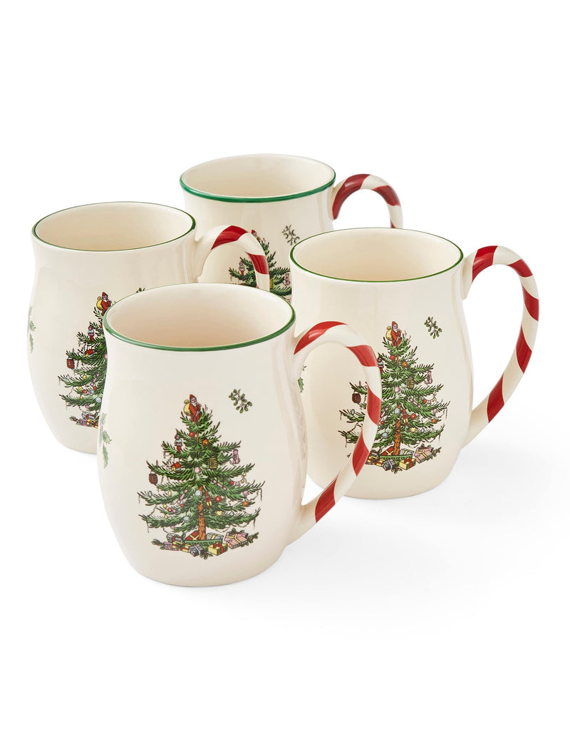 Set of 4 Christmas Tree Mugs