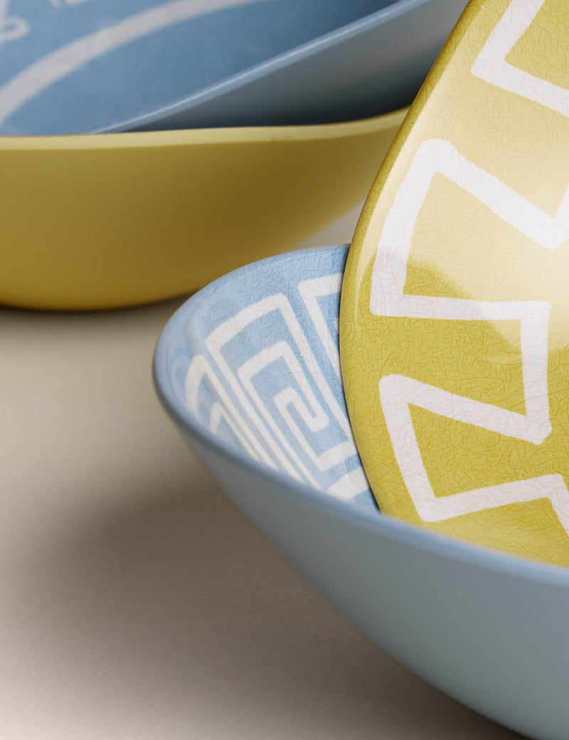 Coastal Picnic melamine cereal bowls set of 4, UK version