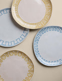 Set of 4 coastal picnic dinner plates - British product
