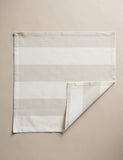 Cotton with linen wide stripe napkins, set of 4 (British brand)
