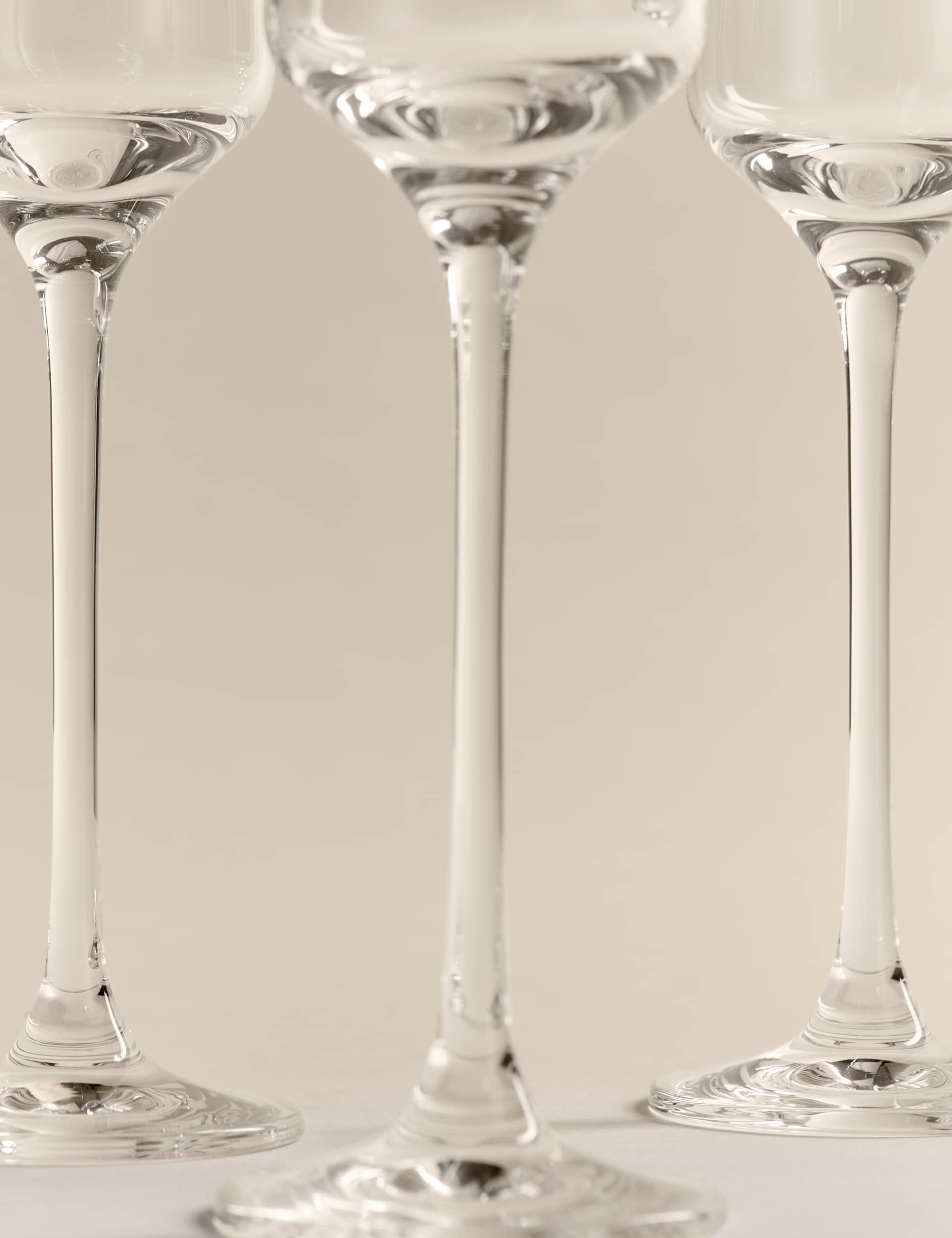 M&S etched champagne flutes set of 4 (British brand)